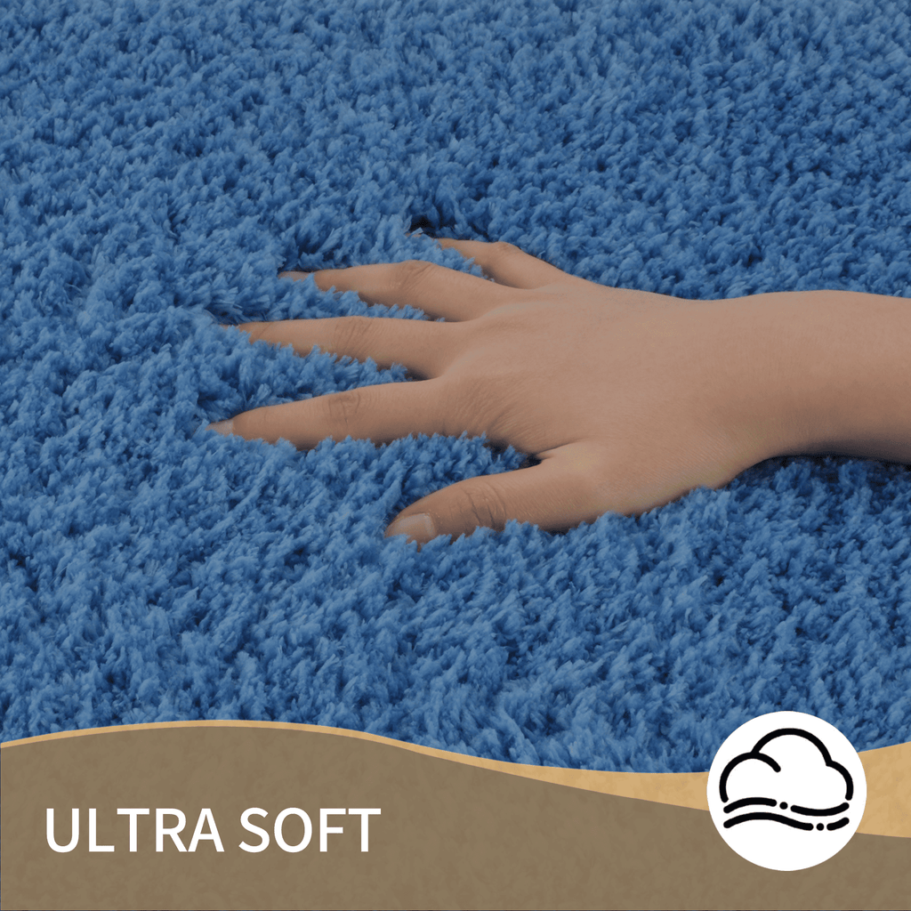 Evlmd Bathroom Rugs, Shaggy Soft and Absorbent Bath Rug, Non-Slip, Thick Plush Machine Washable Dry Bath Mats for Bathroom, Tub and Shower