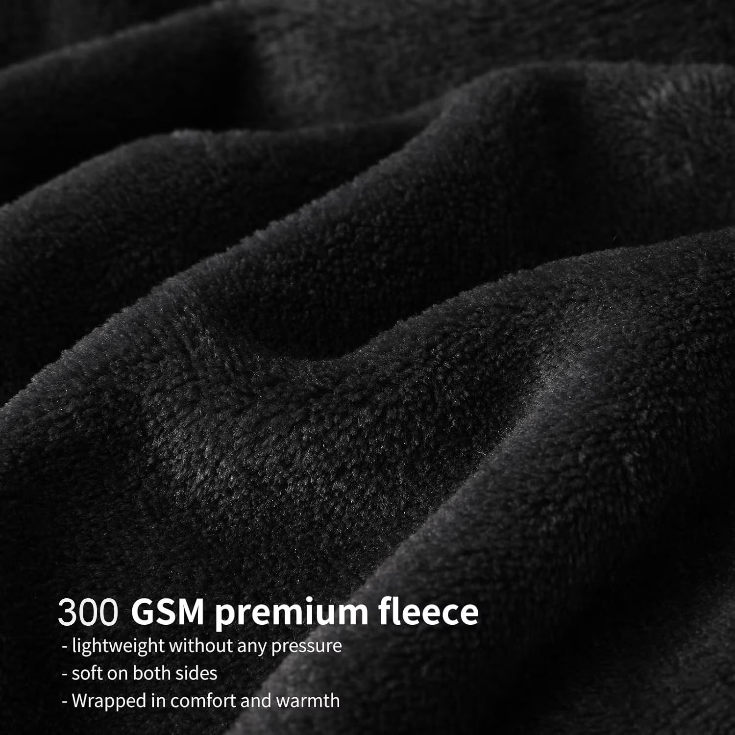 Evlmd Fleece Blanket, Fuzzy & Flannel Thorw Blanket, Throw  Black Blankets for Couch Beds, Lightweight Blanket for Travel Camping