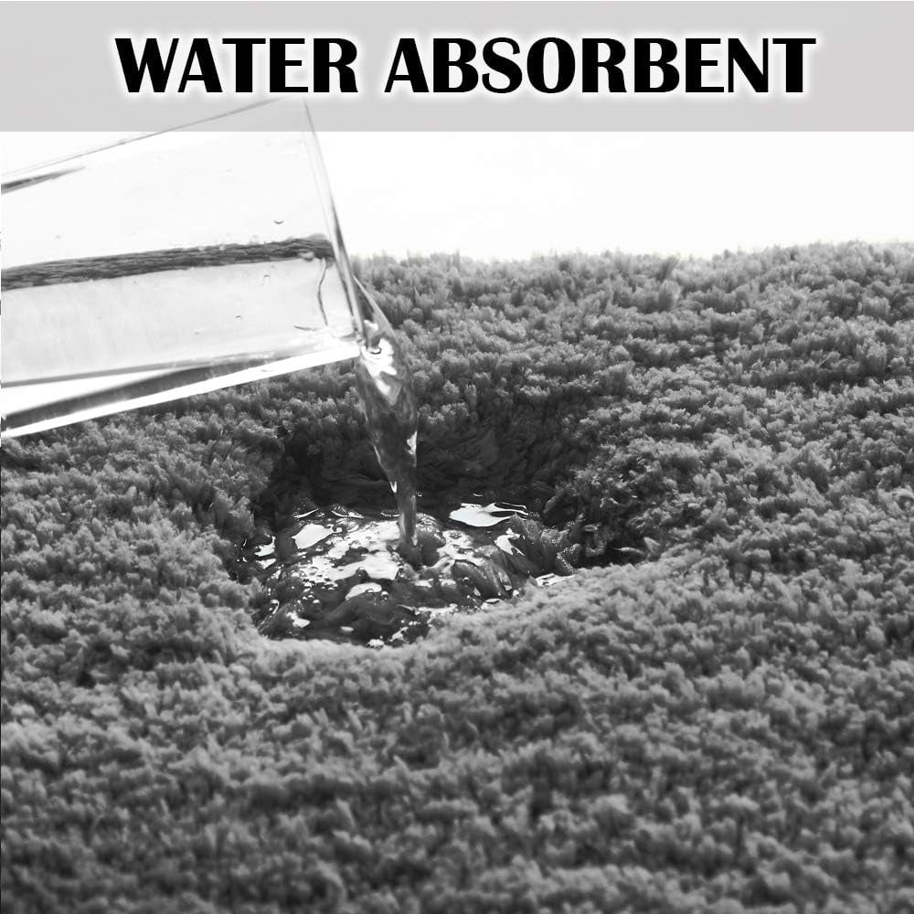 Evlmd Bathroom Rugs Non Slip, Large Bath Rugs for Bathroom Decor, Absorbent Shaggy Shower Mat, Machine Washable Bath Rug Runner