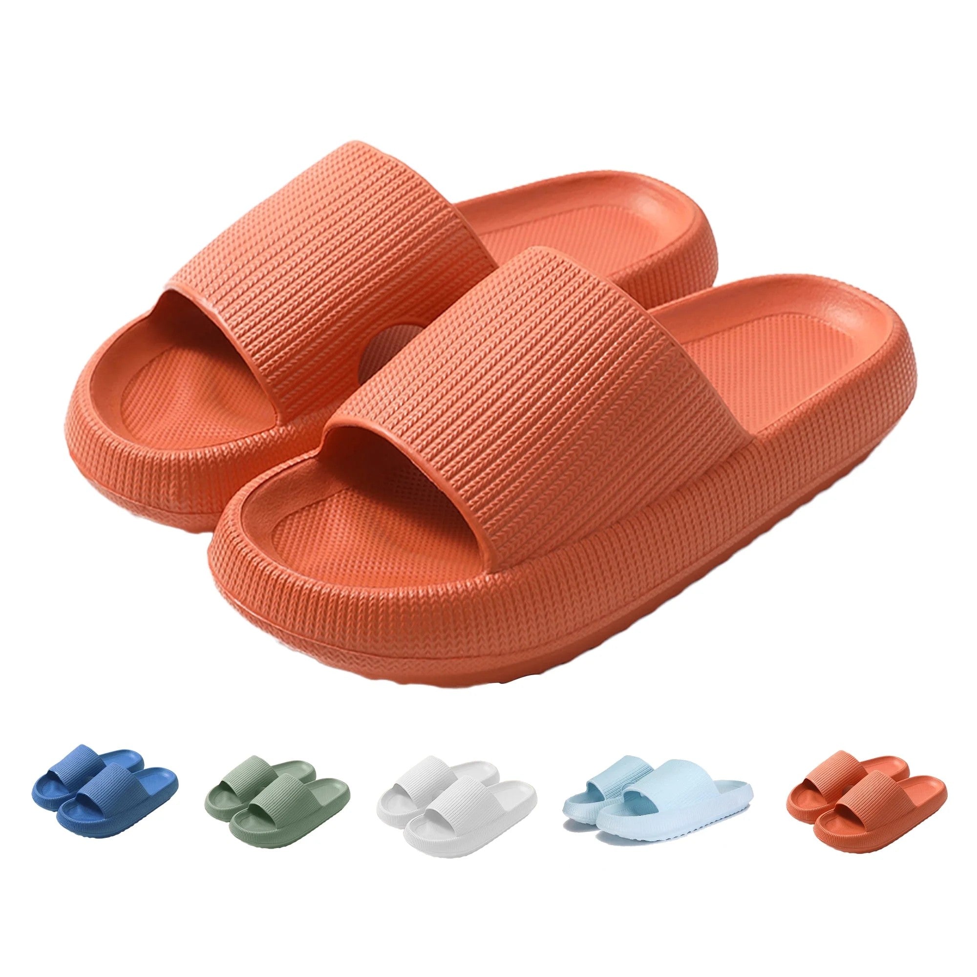 Evlmd Cloud Slide Sandal for Women and Men, Pillow Slippers Thicken Sole Slide, Shower Bathroom Slides Sandals, Slides Super Comfy Soft Foam Slip-Resistant Slides