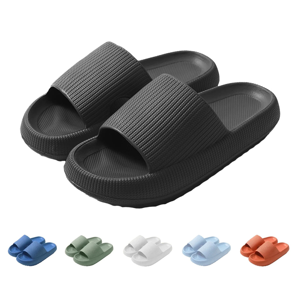 Evlmd Cloud Slide Sandal for Women and Men, Pillow Slippers Thicken Sole Slide, Shower Bathroom Slides Sandals, Slides Super Comfy Soft Foam Slip-Resistant Slides