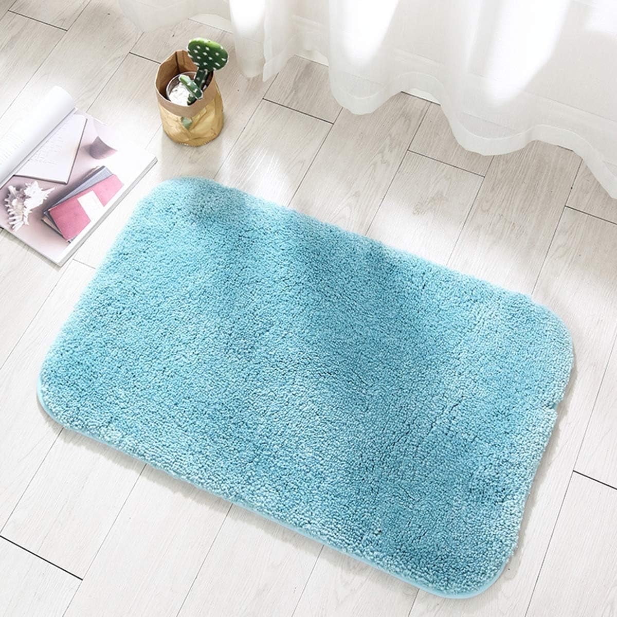 Evlmd Bathroom Rugs Non Slip, Large Bath Rugs for Bathroom Decor, Absorbent Shaggy Shower Mat, Machine Washable Bath Rug Runner
