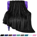 Evlmd Fleece Blanket, Fuzzy & Flannel Thorw Blanket, Throw  Black Blankets for Couch Beds, Lightweight Blanket for Travel Camping
