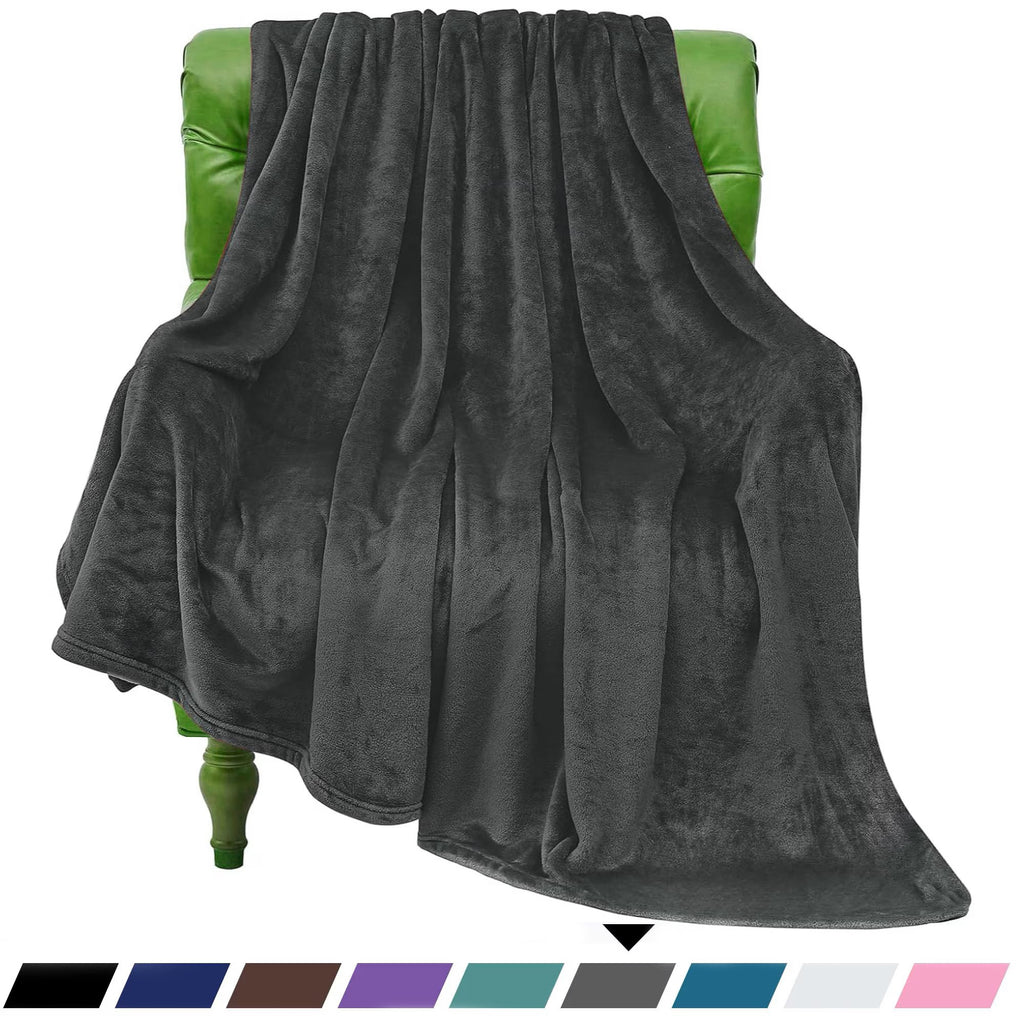 Evlmd Fleece Blanket, Fuzzy & Flannel Thorw Blanket, Throw  Black Blankets for Couch Beds, Lightweight Blanket for Travel Camping
