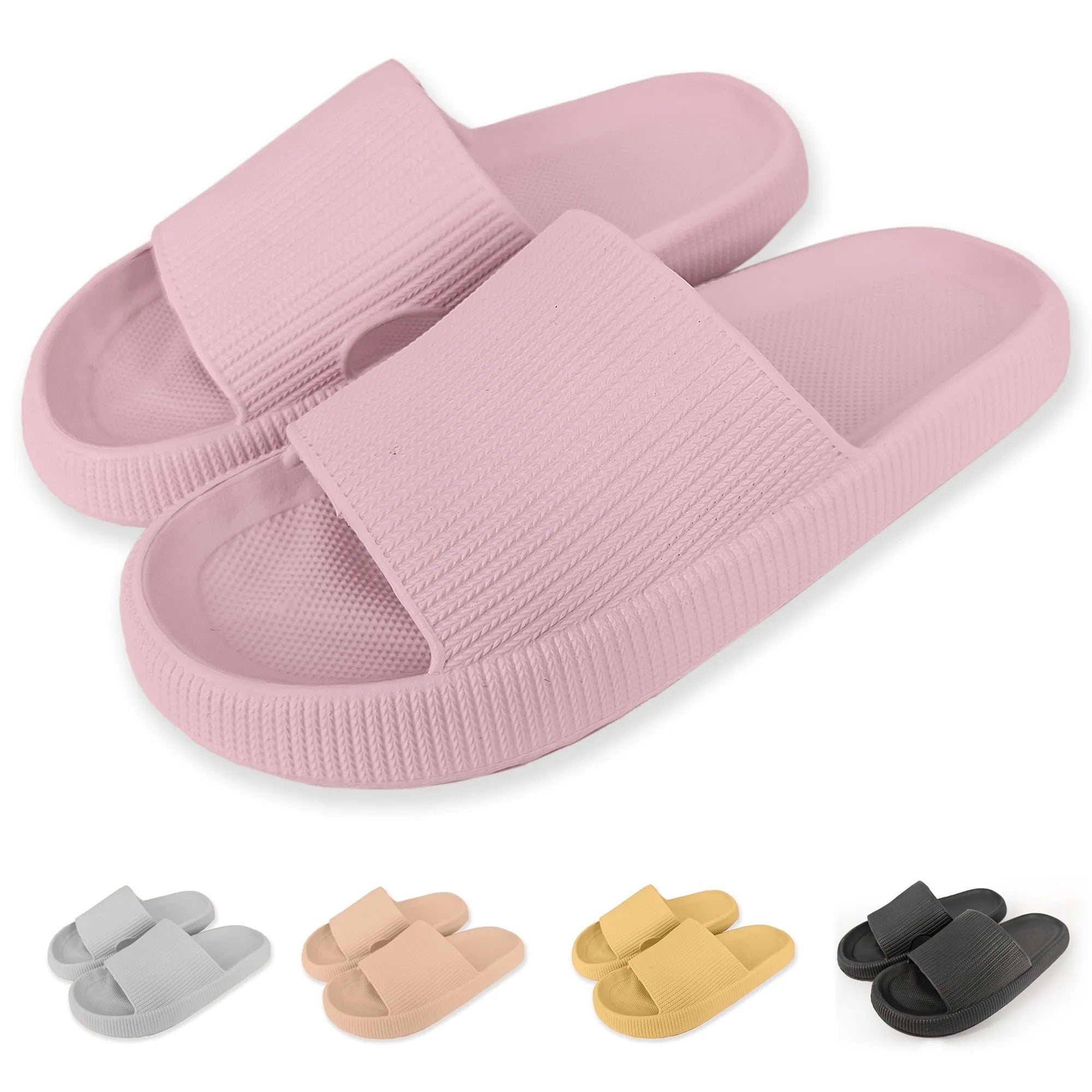 Evlmd Cloud Slide Sandal for Women and Men, Pillow Slippers Thicken Sole Slide, Shower Bathroom Slides Sandals, Slides Super Comfy Soft Foam Slip-Resistant Slides