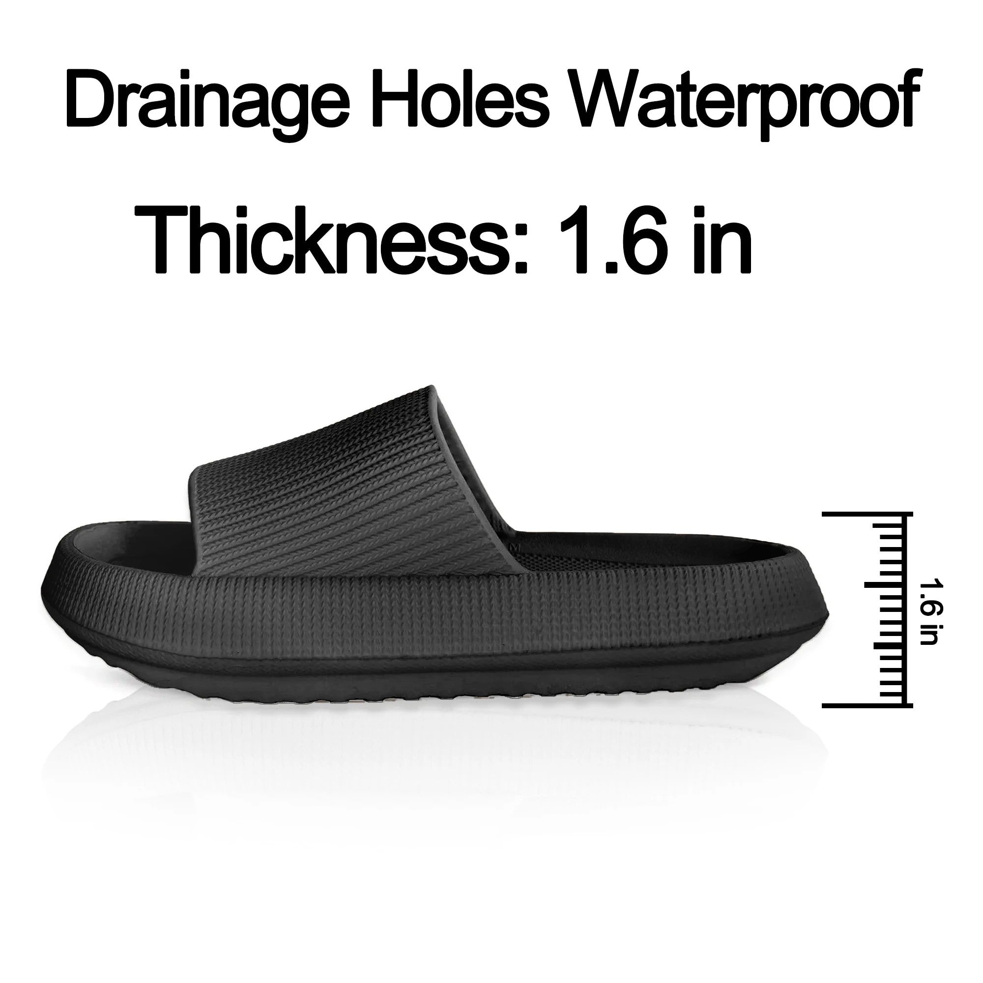 Evlmd Cloud Slide Sandal for Women and Men, Pillow Slippers Thicken Sole Slide, Shower Bathroom Slides Sandals, Slides Super Comfy Soft Foam Slip-Resistant Slides