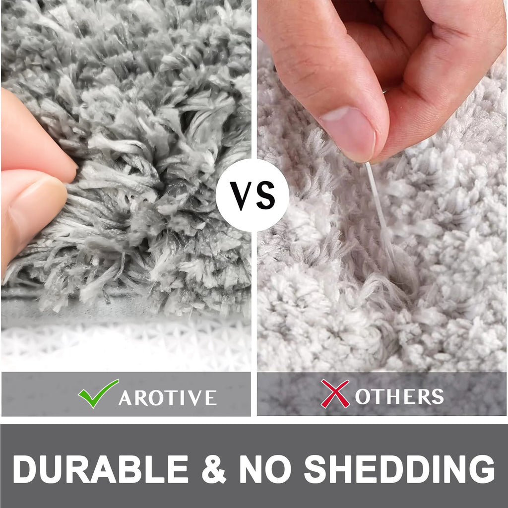 Wergifts Bathroom Rug, Large Bath Rug for Bathroom Floor Non-Slip, Super Elastic Soft Easier to Dry Bath Shower Mat Runner, Machine Washable Bath Mat