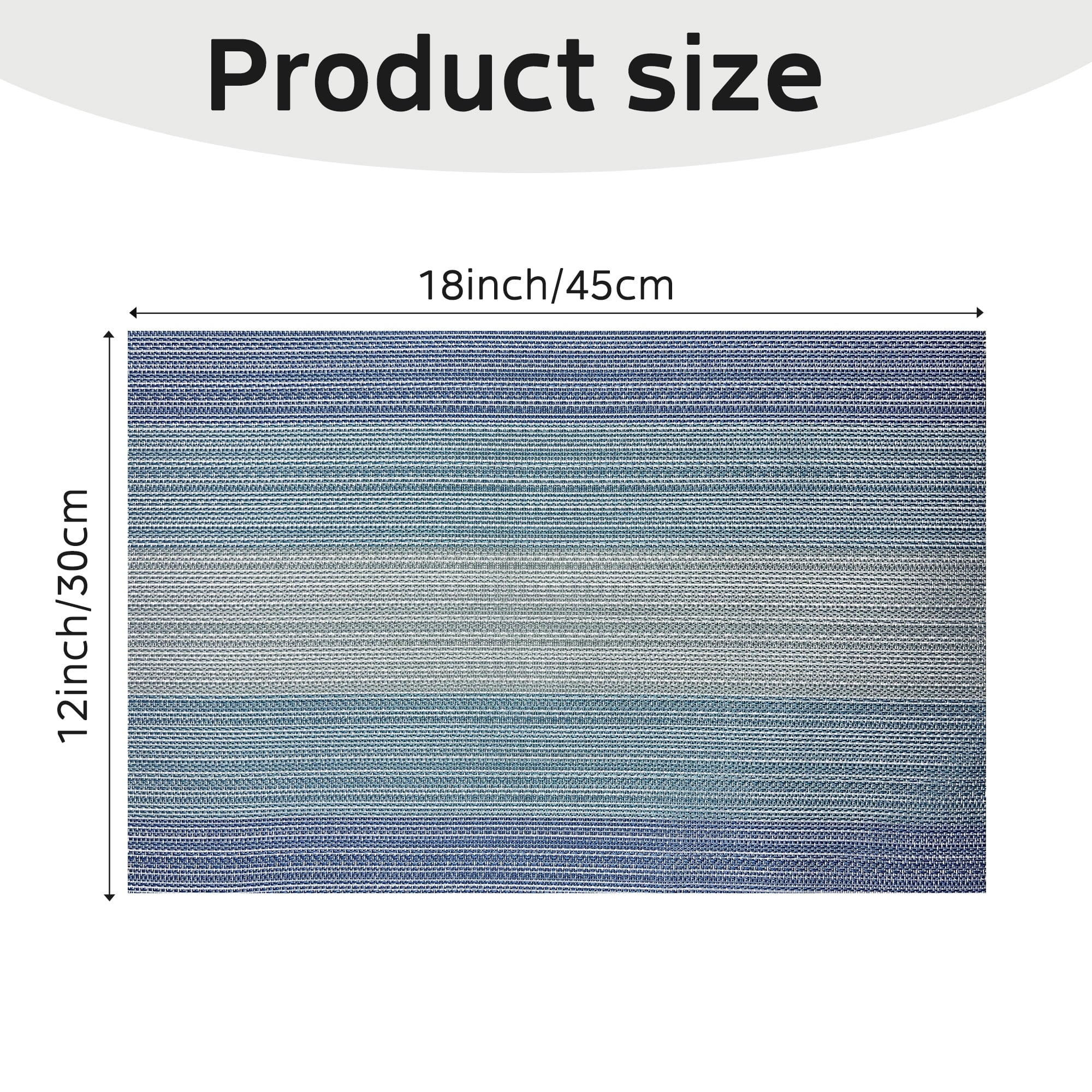 Evlmd Placemats, Vinyl Table Place Mats Washable Wipeable Placemat for Kitchen Dining Table Decoration Indoor Outdoor Placemats Set of 4, 12x18 Inch