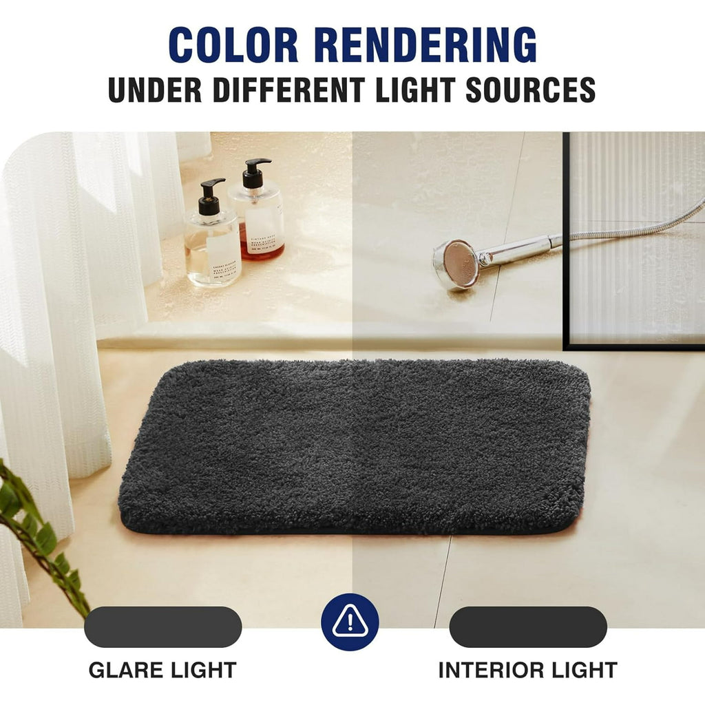 Evlmd Bathroom Rugs Non Slip, Large Bath Rugs for Bathroom Decor, Absorbent Shaggy Shower Mat, Machine Washable Bath Rug Runner